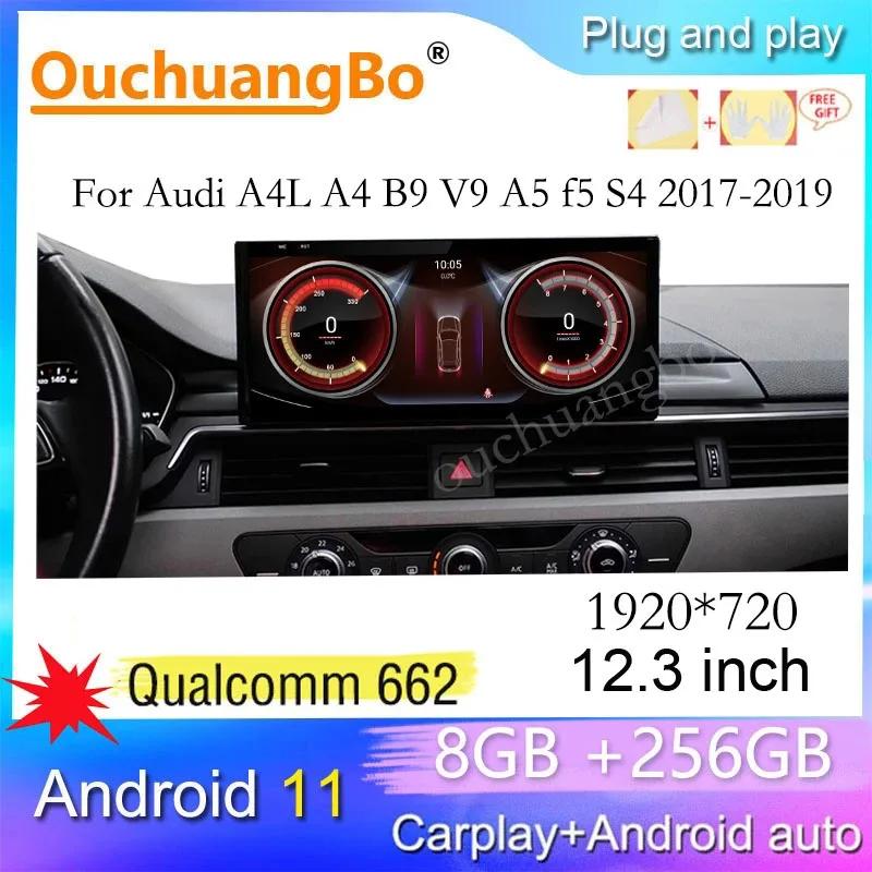 Ouchuangbo ڵ  GPS Ƽ̵ ÷̾, 12.3 ġ A4 B9 V9 A5 f5 RS4 S4 A4L 2017-2019  662 ȵ̵ 11
